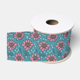 Aboriginal dot style flowers Gift Ribbon Grosgrain Ribbon