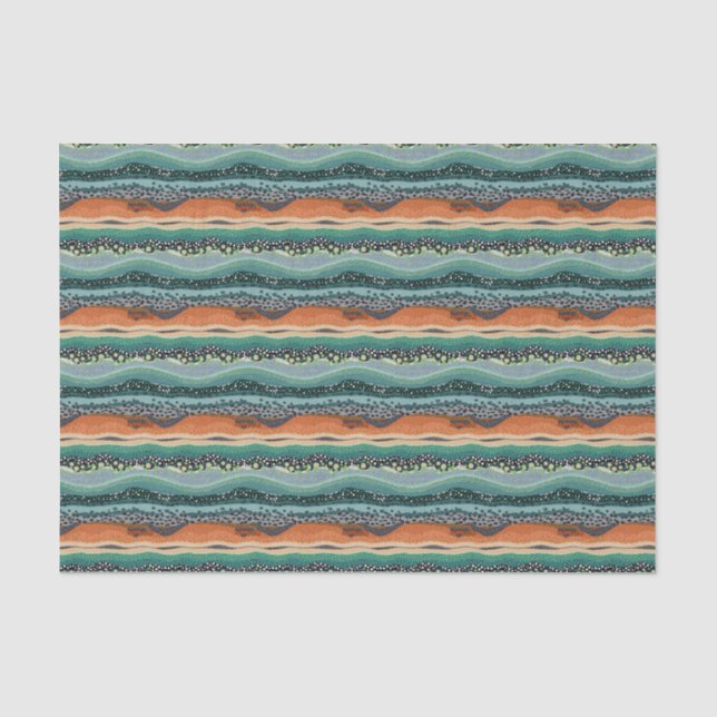 Aboriginal dot style stripes Gift Tissue Paper (Front)