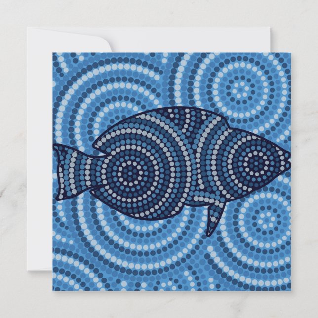 Aboriginal fish dot painting (Front)