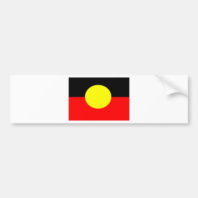 aboriginal-Flag Bumper Sticker (Front)