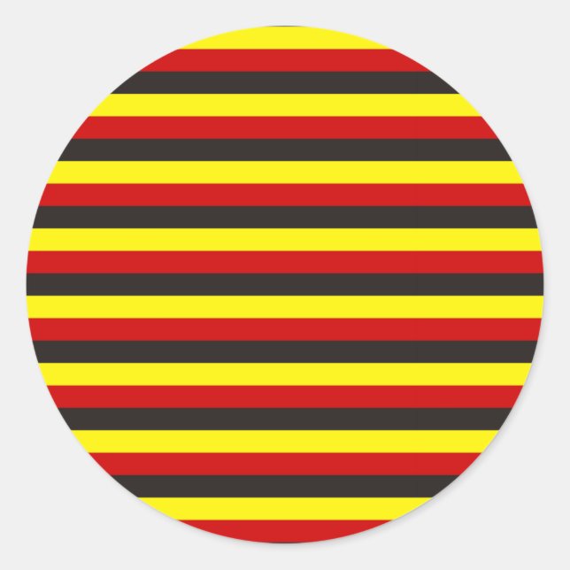 aboriginal flag stripes classic round sticker (Front)