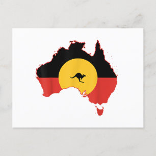 Aboriginal Flag T Shirt Australia Flag Gift for Au Holiday Postcard
