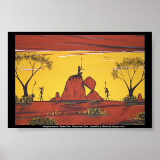 Aboriginal Landscape painting By Glen Evans Poster