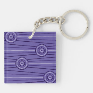 Aboriginal line and circle painting key ring