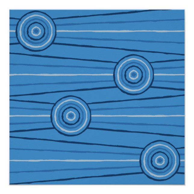 Aboriginal line and circle painting poster (Front)