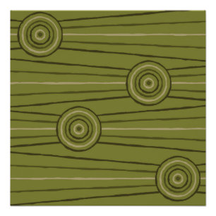 Aboriginal line and circle painting poster