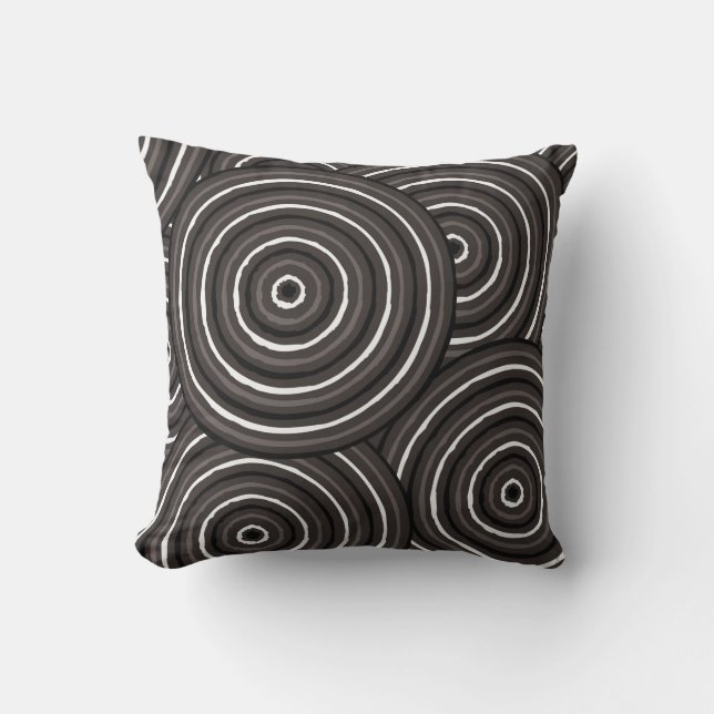 Aboriginal line painting cushion (Front)