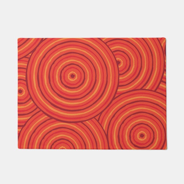 Aboriginal line painting doormat (Front)