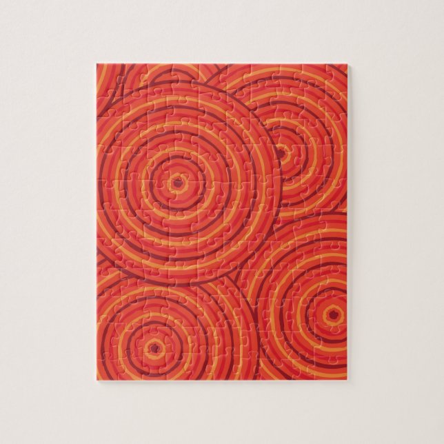 Aboriginal line painting jigsaw puzzle (Vertical)