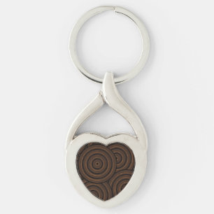 Aboriginal line painting key ring