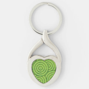 Aboriginal line painting key ring
