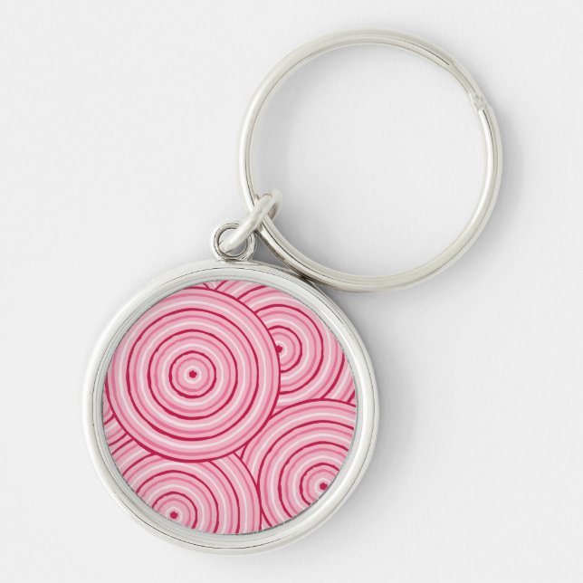 Aboriginal line painting key ring (Front)