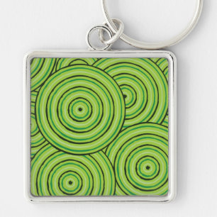 Aboriginal line painting key ring