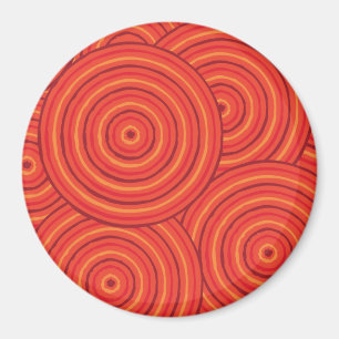 Aboriginal line painting magnet