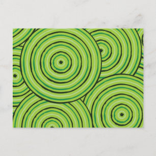 Aboriginal line painting postcard