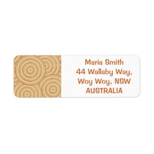 Aboriginal line painting return address label