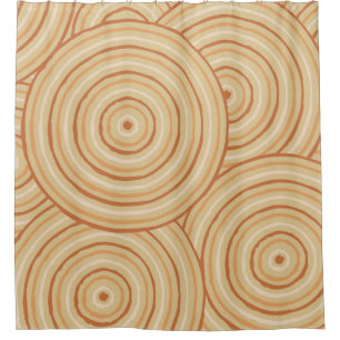 Aboriginal line painting shower curtain