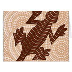 Aboriginal lizard dot painting