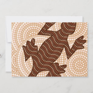 Aboriginal lizard dot painting