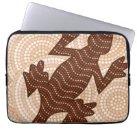 Aboriginal lizard dot painting