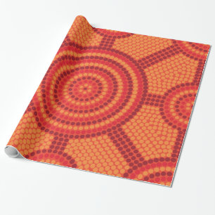 Aboriginal Meetingplace Fire Wrapping Paper