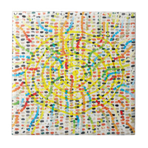 Aboriginal Modern Four Ceramic Tile