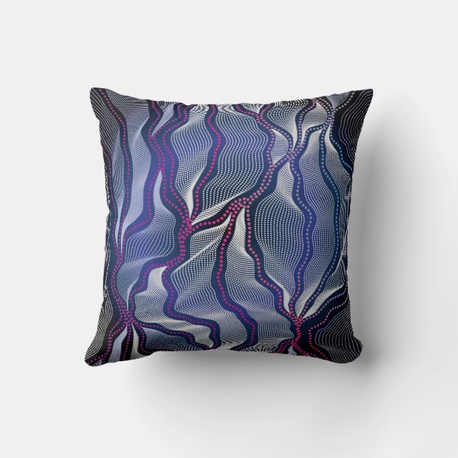 Aboriginal Pattern 16 Scarf Cushion (Back)