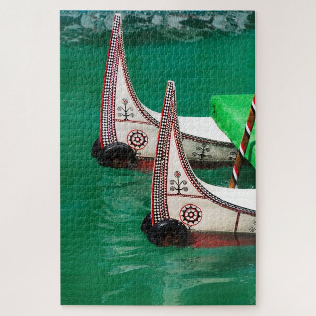 Aboriginal People's Canoe Jigsaw Puzzle (Vertical)