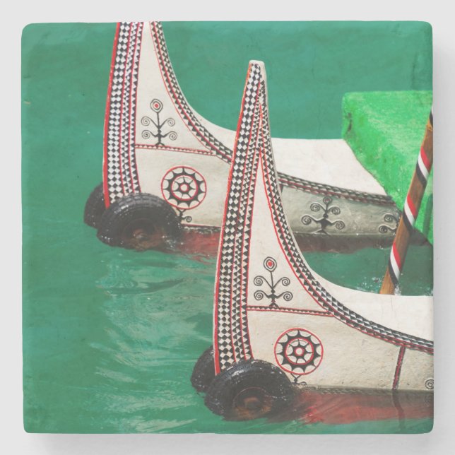 Aboriginal People's Canoe Stone Coaster (Front)