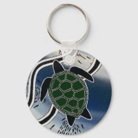aboriginal sea turtle key ring