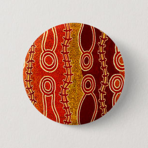 Aboriginal Serpents . 6 Cm Round Badge