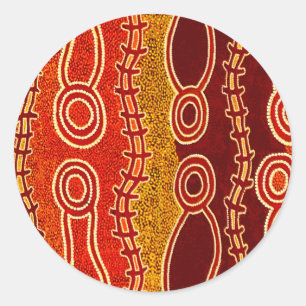 Aboriginal Serpents . Classic Round Sticker