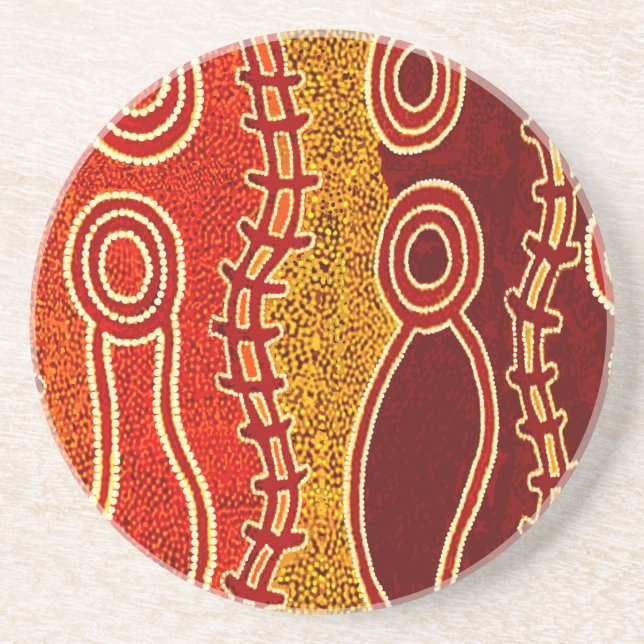 Aboriginal Serpents . Coaster (Front)