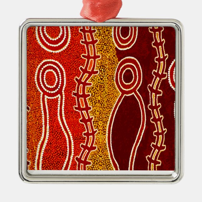 Aboriginal Serpents . Metal Ornament (Front)