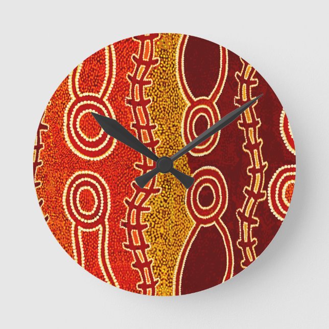 Aboriginal Serpents . Round Clock (Front)