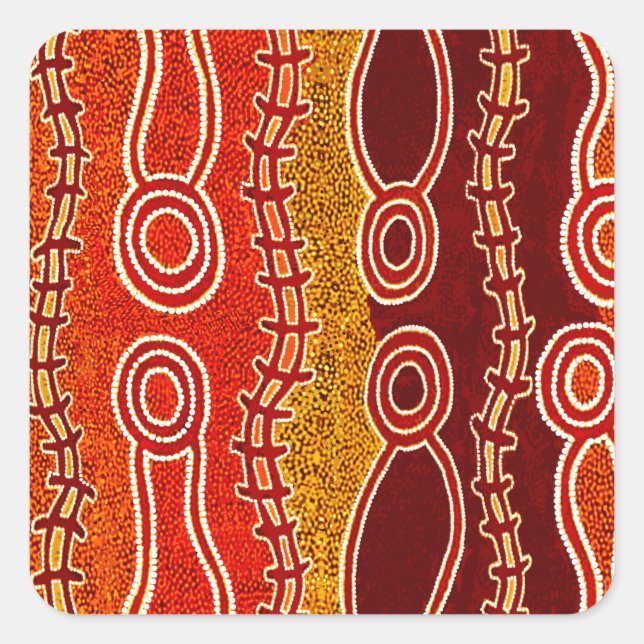 Aboriginal Serpents . Square Sticker (Front)