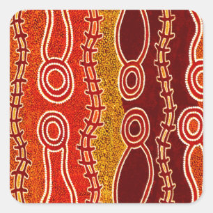 Aboriginal Serpents . Square Sticker