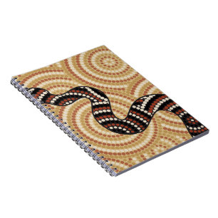 Aboriginal snake dot painting notebook