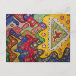 ABORIGINAL STYLE ART BY ORIGINAL ARTIST POSTCARD