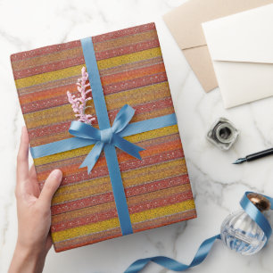 Aboriginal style wrapping paper brown