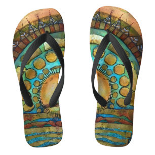 Aboriginal Sunrise Thongs