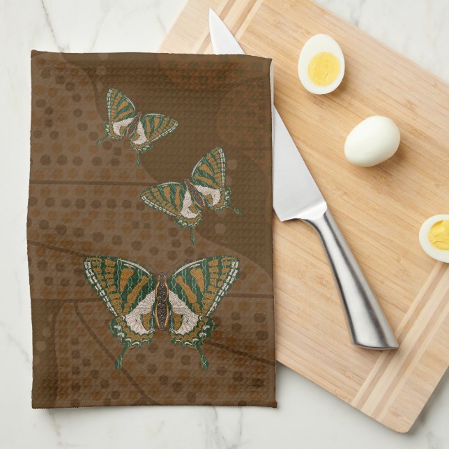 Aboriginal Swallowtail Hand Towel (Quarter Fold)