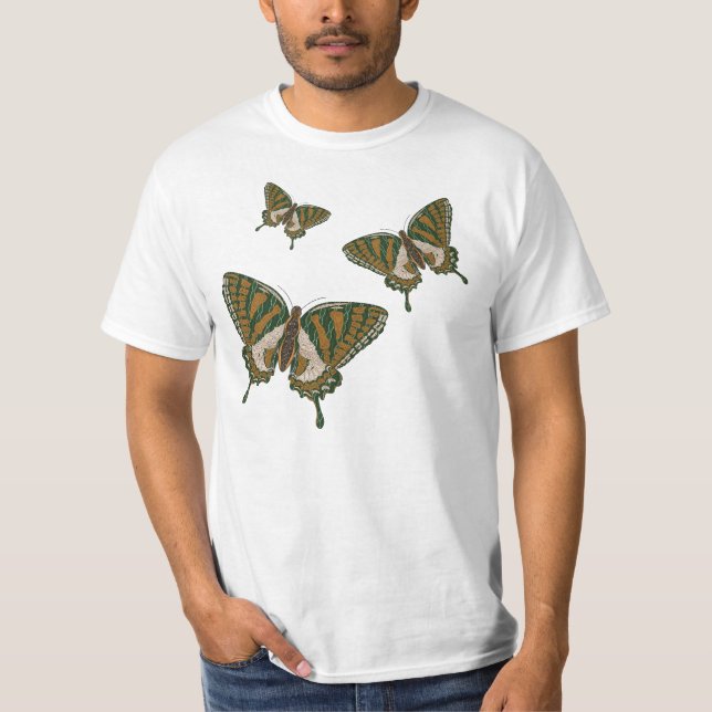 Aboriginal Swallowtail Men's Light Shirt (Front)