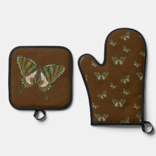 Aboriginal Swallowtail Oven Mitt & Pot Holder Set