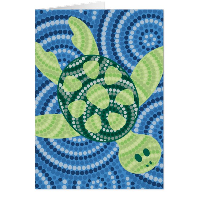 Aboriginal turtle dot painting (Front)