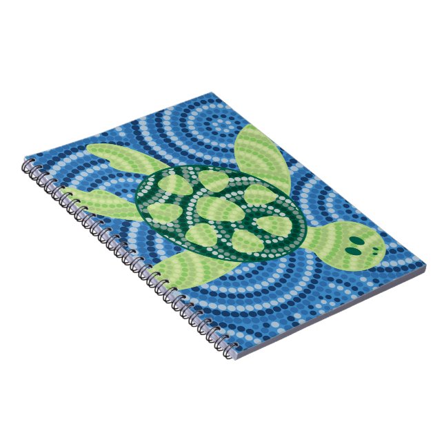 Aboriginal turtle dot painting notebook (Right Side)