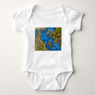 Aboriginal Turtles Painting Baby Bodysuit