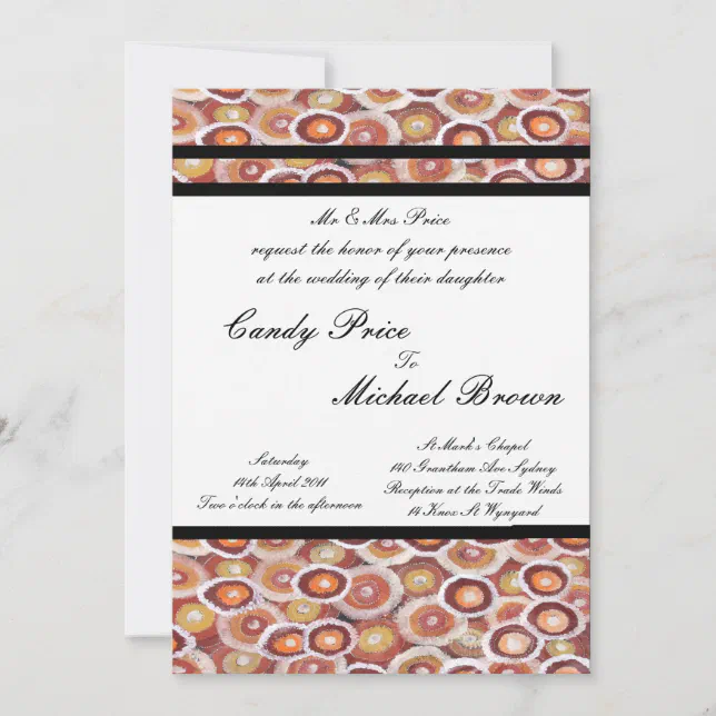 Aboriginal Wedding Invitation Tribal Land | Zazzle