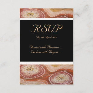 Aboriginal Wedding RSVP Desert Dreaming Card