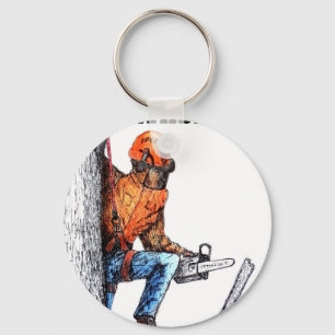 Aborist Tree surgeon Birthday present gift. Key Ring